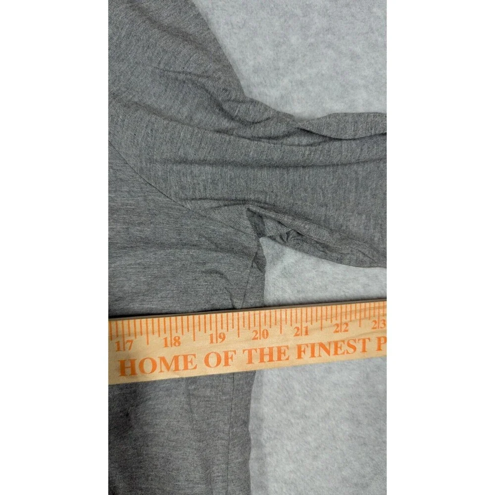 J.Jill Women Sweater Large Petite Luxe Supima‎ Turtleneck Tunic Heathered Gray